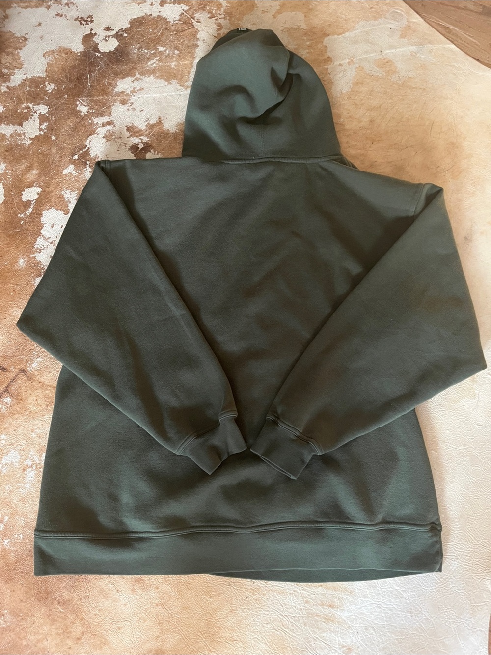 Men's vintage Randy River Olive Green Pullover Hoodie with Subtle Emblem - Picture 7 of 7
